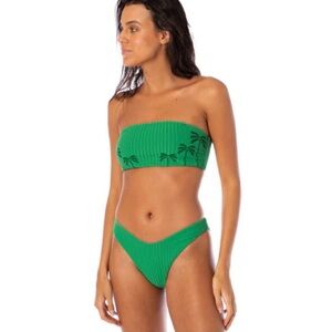 NEW! NWT Maaji Enchanting Emerald Bandeau Bikini 2pc Set S/XS